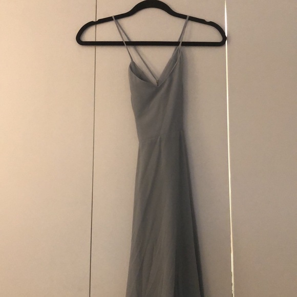 Godshaw dress in Steel Blue. Worn once. Not hemmed. - Picture 3 of 6